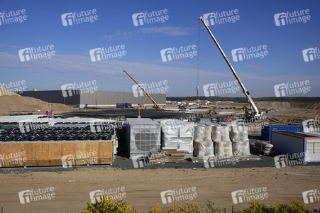Baustelle der Tesla Gigafactory 4 in Grünheide