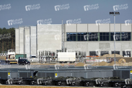 Baustelle der Tesla Gigafactory 4 in Grünheide