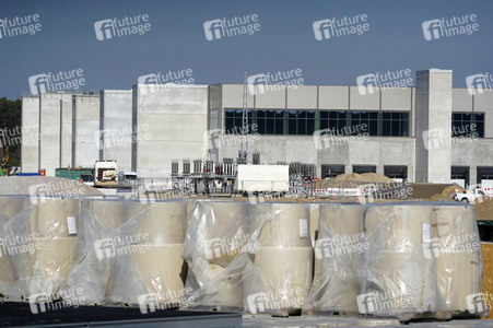 Baustelle der Tesla Gigafactory 4 in Grünheide