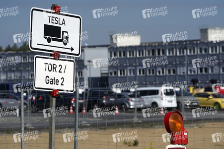 Baustelle der Tesla Gigafactory 4 in Grünheide