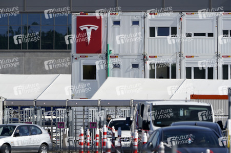 Baustelle der Tesla Gigafactory 4 in Grünheide