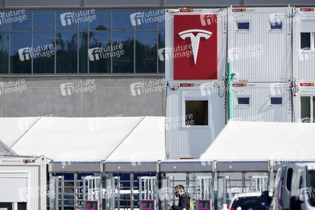 Baustelle der Tesla Gigafactory 4 in Grünheide