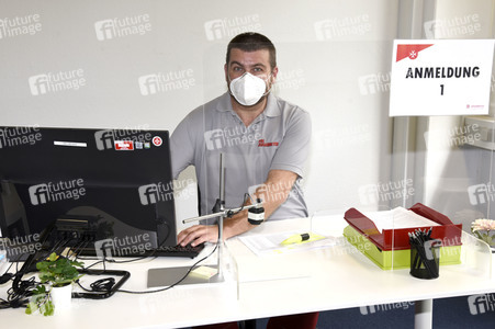 Impfzentrum der Johanniter in Oberhaching