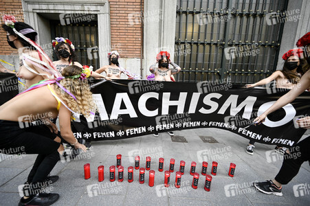 Femen Protest für die Freilassung von Juana Rivas in Madrid