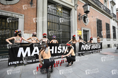 Femen Protest für die Freilassung von Juana Rivas in Madrid