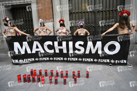 Femen Protest für die Freilassung von Juana Rivas in Madrid