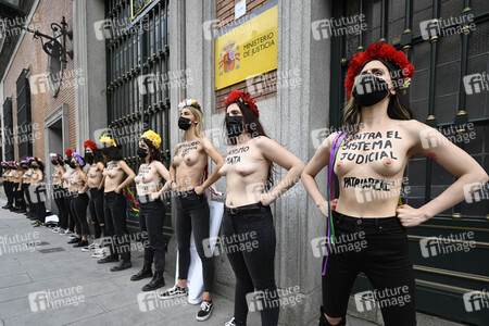 Femen Protest für die Freilassung von Juana Rivas in Madrid