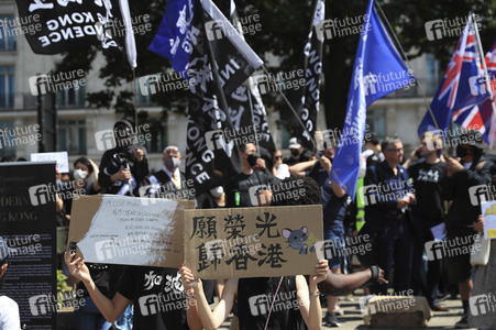 Kundgebung zum 2. Jahrestag des Beginns der Honkong-Proteste in London