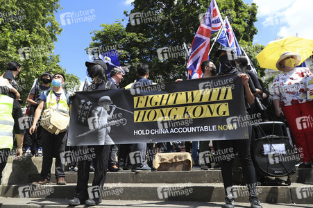 Kundgebung zum 2. Jahrestag des Beginns der Honkong-Proteste in London