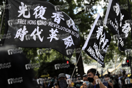 Kundgebung zum 2. Jahrestag des Beginns der Honkong-Proteste in London