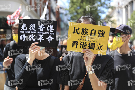 Kundgebung zum 2. Jahrestag des Beginns der Honkong-Proteste in London