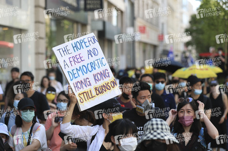 Kundgebung zum 2. Jahrestag des Beginns der Honkong-Proteste in London