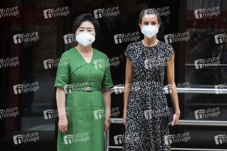 Kim Jung-Sook und Königin Letizia besuchen ONCE in Madrid