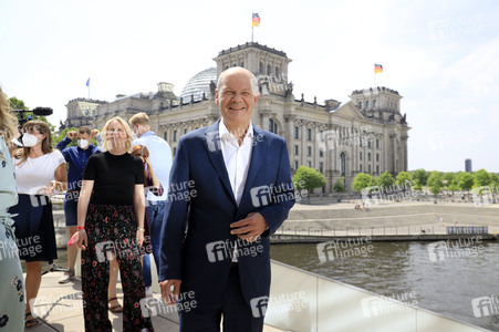 Fototermin mit dem SPD-Kanzlerkandidaten Olaf Scholz in Berlin