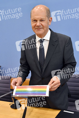 Pressekonferenz mit Olaf Scholz in Berlin