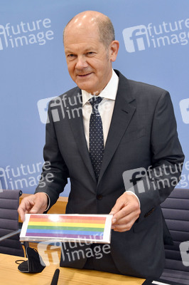 Pressekonferenz mit Olaf Scholz in Berlin