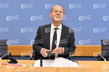 Pressekonferenz mit Olaf Scholz in Berlin