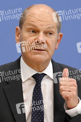 Pressekonferenz mit Olaf Scholz in Berlin