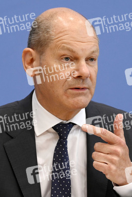 Pressekonferenz mit Olaf Scholz in Berlin