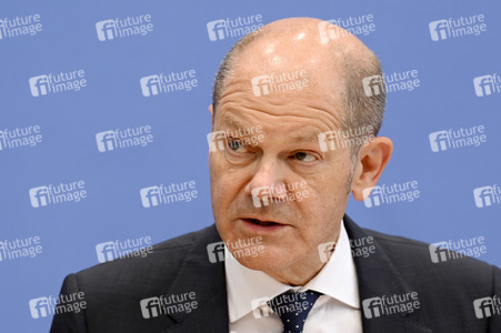 Pressekonferenz mit Olaf Scholz in Berlin