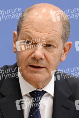 Pressekonferenz mit Olaf Scholz in Berlin