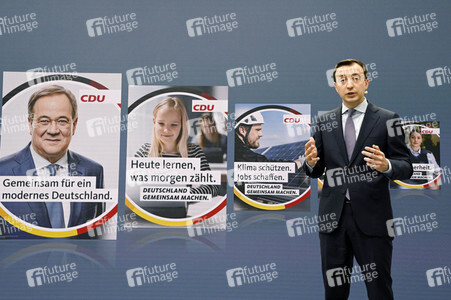 Vorstellung der Bundestagswahlkampfkampagne der CDU in Berlin
