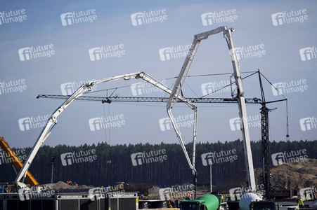 Baustelle der Tesla Gigafactory 4 in Grünheide