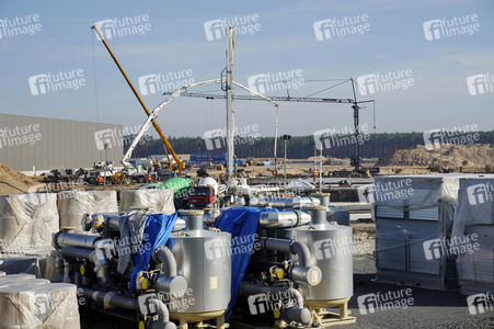 Baustelle der Tesla Gigafactory 4 in Grünheide