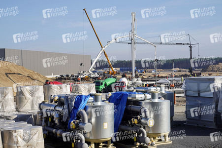 Baustelle der Tesla Gigafactory 4 in Grünheide