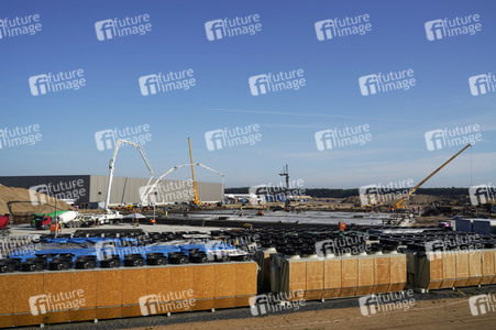 Baustelle der Tesla Gigafactory 4 in Grünheide