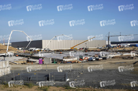 Baustelle der Tesla Gigafactory 4 in Grünheide