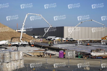 Baustelle der Tesla Gigafactory 4 in Grünheide