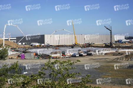 Baustelle der Tesla Gigafactory 4 in Grünheide
