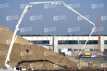 Baustelle der Tesla Gigafactory 4 in Grünheide
