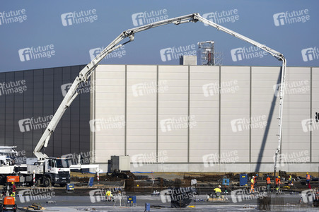 Baustelle der Tesla Gigafactory 4 in Grünheide