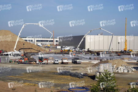 Baustelle der Tesla Gigafactory 4 in Grünheide
