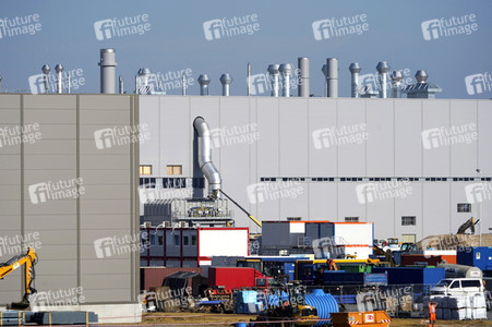 Baustelle der Tesla Gigafactory 4 in Grünheide