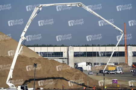 Baustelle der Tesla Gigafactory 4 in Grünheide