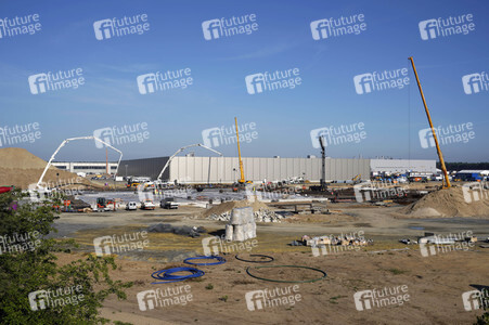 Baustelle der Tesla Gigafactory 4 in Grünheide