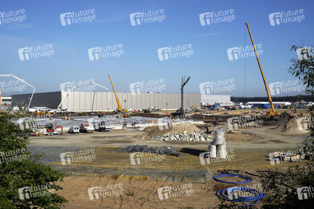Baustelle der Tesla Gigafactory 4 in Grünheide