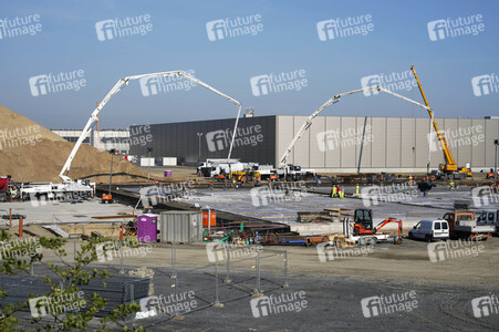 Baustelle der Tesla Gigafactory 4 in Grünheide