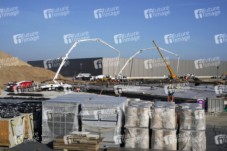 Baustelle der Tesla Gigafactory 4 in Grünheide