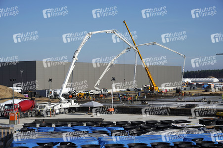 Baustelle der Tesla Gigafactory 4 in Grünheide
