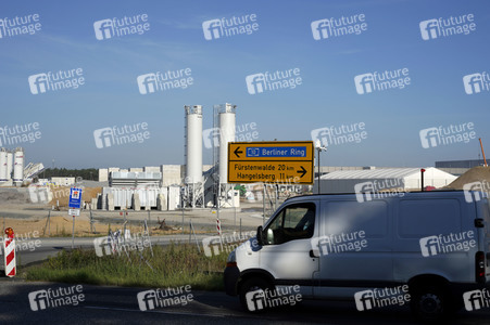 Baustelle der Tesla Gigafactory 4 in Grünheide