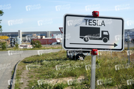 Baustelle der Tesla Gigafactory 4 in Grünheide