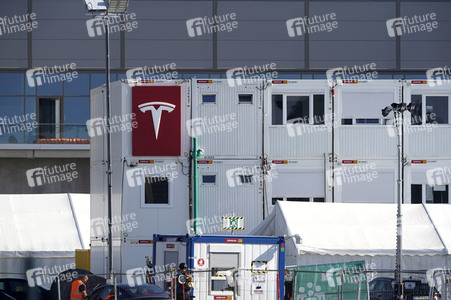 Baustelle der Tesla Gigafactory 4 in Grünheide