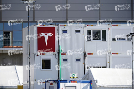 Baustelle der Tesla Gigafactory 4 in Grünheide