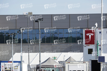 Baustelle der Tesla Gigafactory 4 in Grünheide