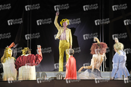 Theaterprobe 'Jedermann - Das Spiel vom Sterben des reichen Mannes' in Salzburg