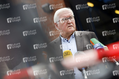 Frank-Walter Steinmeier und Armin Laschet besuchen Hochwassergebiet in Erftstadt